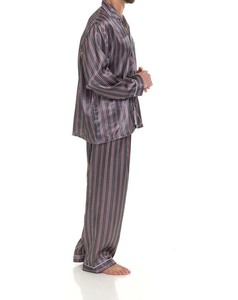 Pijamas de Seda Satinada de la Mejor Calidad, Ropa de Dormir para Hombre de Manga Larga para Primavera y Otoño, Color Sólido, Ropa Casual para el Hogar, Logotipo Personalizado - Product Image 5