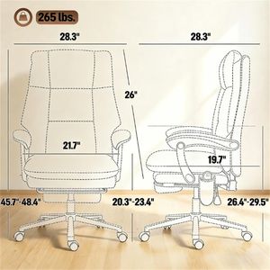 Silla de Oficina y Computadora con Respaldo Alto, Silla de Masaje Negra - Product Image 6