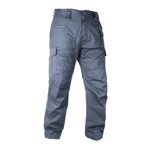 Pantalon cargo vert olive pour homme, plusieurs poches, style workwear en toile, respirant, poids moyen, coupe droite, fermeture boutonnée - Product Image 2