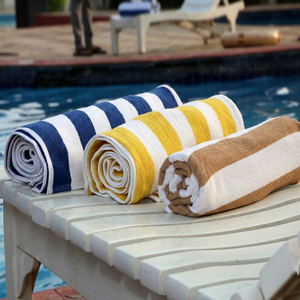 Toalla de Playa de Algodón Premium a Rayas Azules y Blancas, Grande, de Secado Rápido, Antiarena, para Piscina, Viajes, Spa, Baño y Hogar, Alta Absorbencia - Product Image 5