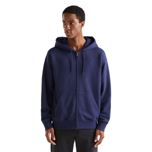 เสื้อฮู้ดซิปผู้ชายแบบใหม่ สวมใส่สบาย ผ้าเนื้อนุ่ม กระชับพอดีตัว ปรับขนาดได้ มีซิปด้านหน้า - Product Image 1