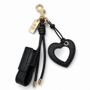 Porte-rouge à lèvres en cuir PU avec miroir en forme de cœur, logo personnalisé - Product Image 5