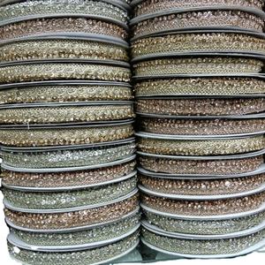 Ribete de encaje con lentejuelas para bordado a máquina, tela de organza soluble en agua ecológica al por mayor - Product Image 1