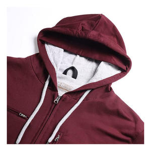 Sudadera con capucha y cremallera completa de alta calidad con logotipo personalizado, estilo oversize, tejido grueso de felpa francesa para hombre. - Product Image 3