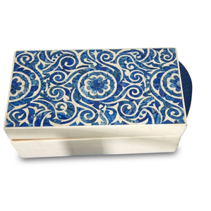 Floral Pattern MOP Inlay Jewelry <b>Box</b> Handcrafted Modern Glossy Finished Trending <b>Shelf</b> <b>Box</b> Jewelry Organizer for Premium Gifting - Product Image 5