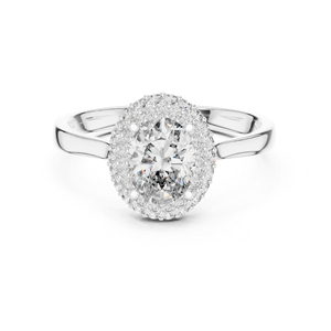 14K Rose Gold Oval & Round Lab-Grown <b>Diamond</b> Ring for Women | Bridal Wear | New Grown <b>Diamond</b> - Product Image 3