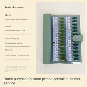 Libro de exhibición de esmalte de uñas magnético, libro de uñas con ranura transparente para Salón de Arte de uñas, organizador de muestras portátil - Product Image 6