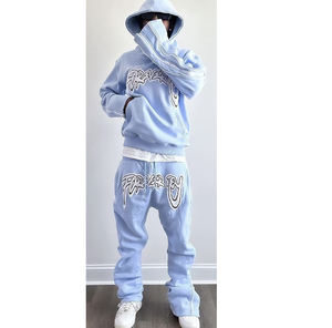 ผู้ผลิตชุดวอร์มแบบย้อมสีเอซิดขายส่ง เสื้อฮู้ดดี้และกางเกงจ็อกเกอร์สไตล์สตรีทแวร์สำหรับจัดหาสินค้าแฟชั่นจำนวนมาก - Product Image 1