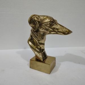 Metal <b>Dog</b> <b>Figurine</b> Statue Hand-Cast Metal Indian Table Top <b>Dog</b> Sculpture - Product Image 5