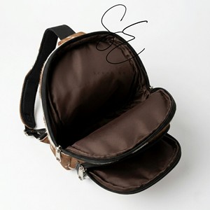 Handmade Real <b>Leather</b> Hair-On Hide Sling Bag Crossbody Chest Bag Unisex <b>Mini</b> <b>Backpack</b> Single Strap Shoulder Bag Travel Daypack - Product Image 5