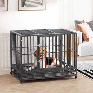 Recinto per Cani XXL in Rete Saldata, Gabbia Grande per Esterni con Motivo Animale per Allevamento e Gatti - Product Image 1