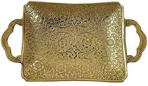 Assiettes de présentation modernes dorées en laiton gravé – Nouveau design décoratif standard en promotion - Product Image 2