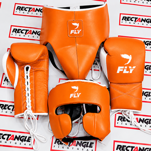 Professional Fly Boxing Sparring Set Cowhide Leather Training Gloves Lace Up Closure Head <b>guard</b> <b>Groin</b> <b>Guard</b> Strong Stitching - Product Image 1