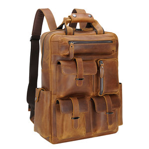 Mochila de Cuero de Calidad, Mochila de Cuero para Portátil, Mochila de Cuero Segura, Bolsa de Transporte Profesional - Product Image 1
