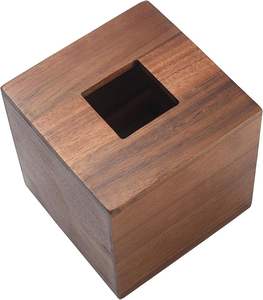 Porte-boîte à mouchoirs en bois à un seul niveau - Product Image 4