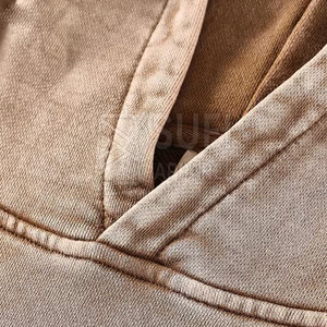 Sweat-shirts décontractés d'hiver personnalisables à étiquette privée, couleur unie, effet délavé, 100 % coton, écologiques, commande en gros - Product Image 6