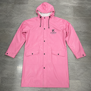 Custom Men's <b>Long</b> Hooded Waterproof <b>Raincoat</b> PU PVC Windproof Outdoor Fishing Hiking Workwear OEM ODM Custom Logo All Seasons - Product Image 6
