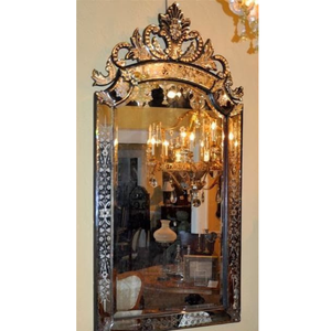 Miroir mural baroque vénitien vintage décoratif |   Miroir en verre de style antique de luxe pour la décoration intérieure du salon et de la chambre - Product Image 1