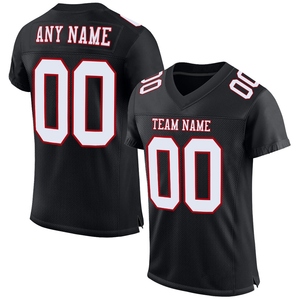 Wholesale Direct OMMIZ INDUSTRY Custom Light <b>Blue</b>-Red <b>Mesh</b> Authentic Football Jersey - Product Image 6