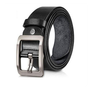 Cinturón de Cuero Vacuno Genuino para Hombre, Liga Deportiva SA, Hebilla Rectangular de Acero, Color Marrón Sólido, Diseño Clásico y Duradero - Product Image 2