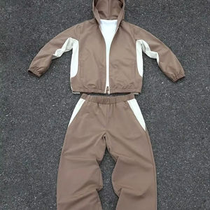 Conjunto deportivo de dos piezas con chaqueta cortavientos personalizada OEM, con cremallera, para correr, de nailon, para hombre. - Product Image 1