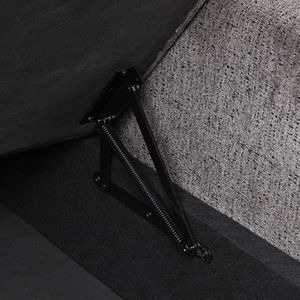 104.5 Modern L-Shaped 3-Seater Reversible Sectional Couch Pull-Out <b>Sleeper</b> <b>Sofa</b> with Storage Chaise 2 Stools for Living Room - Product Image 5