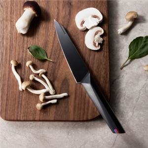 Cuchillos de Cocina Negros de Hoja Fija con Borde Afilado, Mango Ergonómico con Textura, Diseño Moderno para Preparación y Corte de Alimentos - Product Image 5
