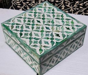 Bone Inlay Decorative <b>Keepsake</b> <b>Box</b> With Handmade Artistic Work For Bedroom Tabletop Office And Living Room - Product Image 3