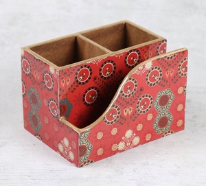 Organisateur de rangement en bois imprimé pour hôtel, boîte de rangement de qualité supérieure pour vaisselle, utilisation sur table de bureau à domicile, personnalisation - Product Image 3