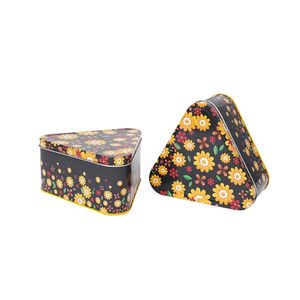 Triangle-Shaped Tin <b>Storage</b> Box Airtight Cookie Biscuit Snacks Jar Multipurpose Kitchen <b>Storage</b> <b>Container</b> for Tea Coffee - Product Image 4
