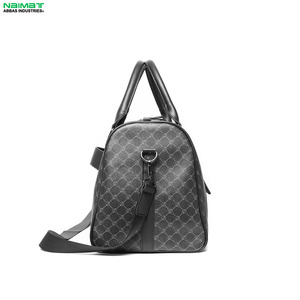 Large Capacity 15L Custom Logo <b>PVC</b> Leather Duffel Bag Men's Travel Tote with Tag Solid Color Customizable Design Waterproof - Product Image 1