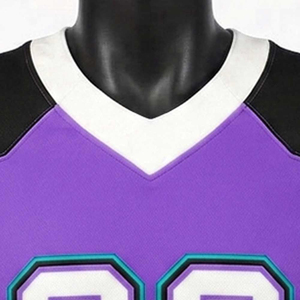 Custom American Football Jersey Men's V-Neck <b>Short</b> Sleeve Breathable Polyester Team Name 00 Personalized Sublimated Print - Product Image 5