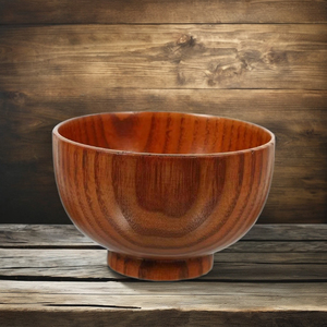 Elegante cuenco de madera hecho a mano y frutero de melamina, vajilla de calidad para decoración del hogar y comedor diario - Product Image 1