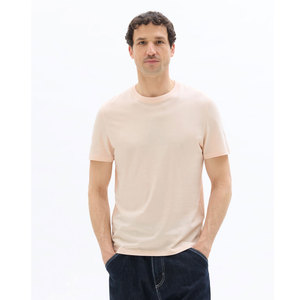 Camiseta de Algodón Lisa para Hombre, Manga Corta, Cuello Redondo, Corte Regular, Color Sólido, Ropa Casual - Product Image 6