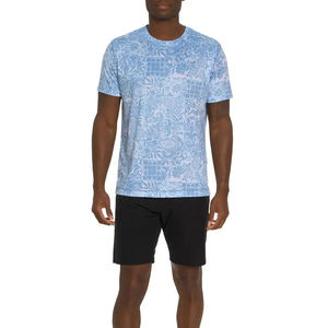 T-shirt pour homme en coton tricoté 100 % respirant, anti-plis, coupe ample, avec impression sérigraphique, service OEM sur mesure selon la demande du client - Product Image 3