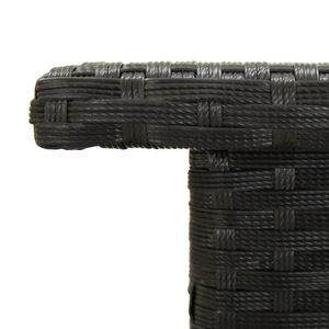 Tavolo da esterno resistente in rattan PE nero, dimensioni 19,7x19,7x18,5 pollici - Product Image 3