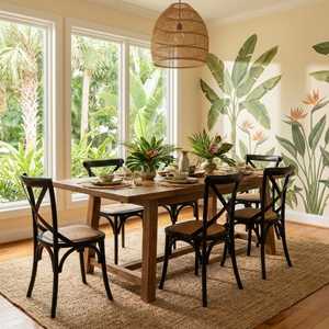 Chaise de salle à manger scandinave moderne et durable, en bois de noyer de haute qualité, avec revêtement en laine, design côtier, mobilier de salle à manger NAM HAI - Product Image 5