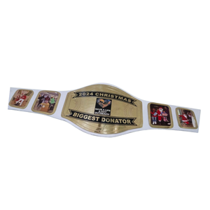 เข็มขัดแชมป์ผู้บริจาคคริสต์มาสรายใหญ่ที่สุด รุ่นพิเศษ Save A Life Outreach ฉบับจำกัด  ของสะสมสำหรับนักสะสมเข็มขัดมวยปล้ำ - Product Image 6