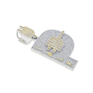 Collar con Colgante de Oro de 18K con Micro Pavé de Moissanita 5A para Hombre, Estilo Hip Hop, Venta al por Mayor - Product Image 3