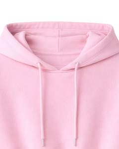 Conjunto de Sudadera Corta y Pantalones Cortos Rosa Bebé para Mujer, Estampado de Mariposas, Atuendo Casual de Dos Piezas, Ropa de Estar de Algodón y Felpa, Fabricante Mayorista - Product Image 4