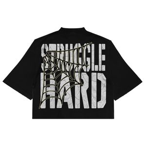 เสื้อยืดฮิปฮอปทรงบ็อกซี่ผ้าฝ้าย 100% คุณภาพสูง 300gsm สำหรับผู้ชาย ทรงโอเวอร์ไซส์ ไหล่ตก ดีไซน์สั่งทำได้ ทรงหลวม - Product Image 6