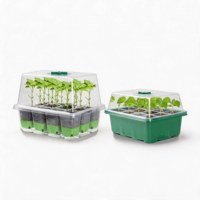 Barquettes de semis réutilisables en plastique durable à 12 alvéoles, pots de pépinière pour la germination et la croissance des plantes