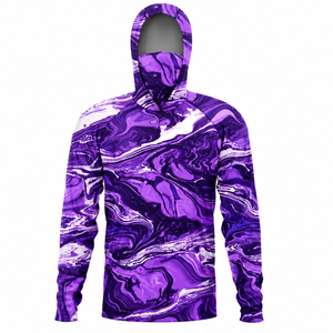 Camisa de Pesca Personalizada para Hombre, Manga Larga, con Capucha, Spandex/Poliéster, UPF 50, Transpirable, Diseño Impreso, Servicio de Etiqueta Privada OEM - Product Image 3