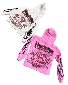 เสื้อสเวตเตอร์มีฮู้ดของผู้หญิงผ้าคอตตอน100% แบบลำลองปักด้วยความร้อนกำหนดโลโก้ได้เองขายส่ง - Product Image 5