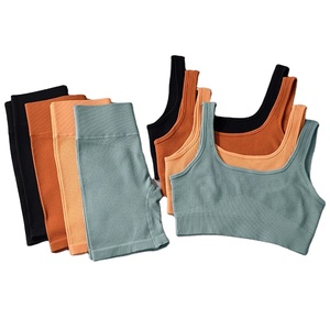 Conjunto Deportivo de Yoga para Mujer, 2 Piezas, Shorts de Gimnasio, Sujetador Deportivo, Conjunto de Yoga de 2 Piezas para Mujer - Product Image 1