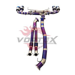 Embouts d'échappement en alliage de titane de haute qualité OEM, soupape de commande du son agressif/doux du moteur, finition bleu brûlé pour Nissan GTR 102 MM - Product Image 2