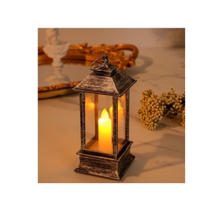 Farol de Madera Rústico con Ventanas de Vidrio Transparente y Asa de Cuerda, Centro de Mesa para Bodas y Hogar - Product Image 5