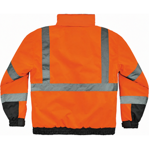 High Visibility Safety <b>Jacket</b> Class 3 Waterproof Reflective Workwear Yellow with <b>Silver</b> Stripes and Black Trim - Product Image 6