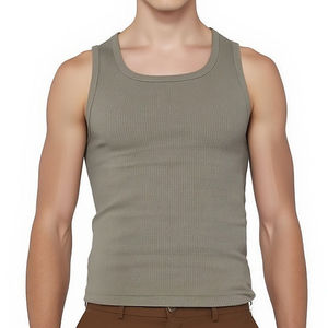 เสื้อกล้ามผู้ชายผ้าฝ้ายขายส่ง 100% ผ้าฝ้าย ระบายอากาศได้ดี เหมาะสำหรับออกกำลังกาย ฟิตเนส สั่งซื้อจำนวนมาก โรงงานผลิต - Product Image 6