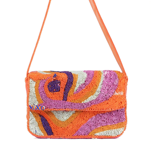Sac fourre-tout indien traditionnel de luxe fait main, multicolore, orné de perles de verre, durable, artisanal, avec poignée baguette, mode décontractée haut de gamme - Product Image 2